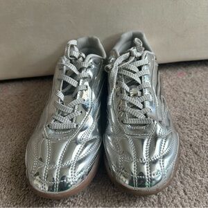 Metallic Silver Sneakers